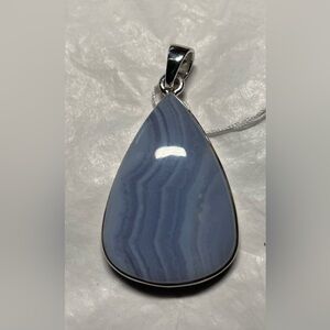 Blue lace agate pendant